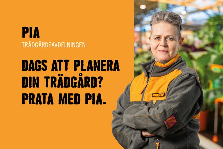 Porträtt av Pia från Hornbachs trädgårdsavdelning
