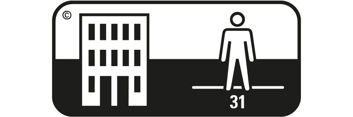 Symbol för minsta vistelse 31 dagar