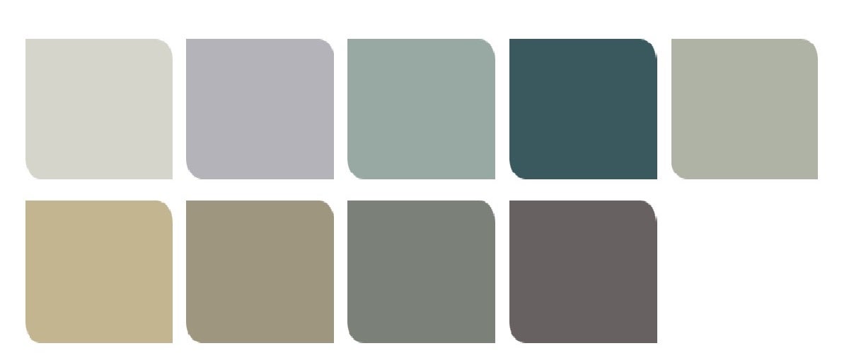 Färgprover i olika nyanser