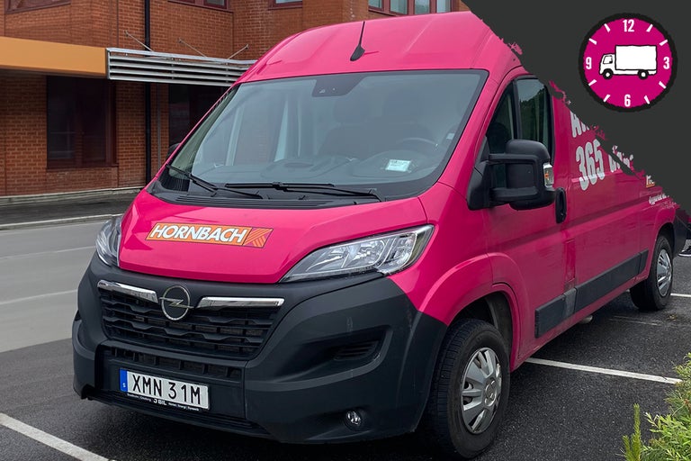 Hornbach skåpbil för leverans av varor