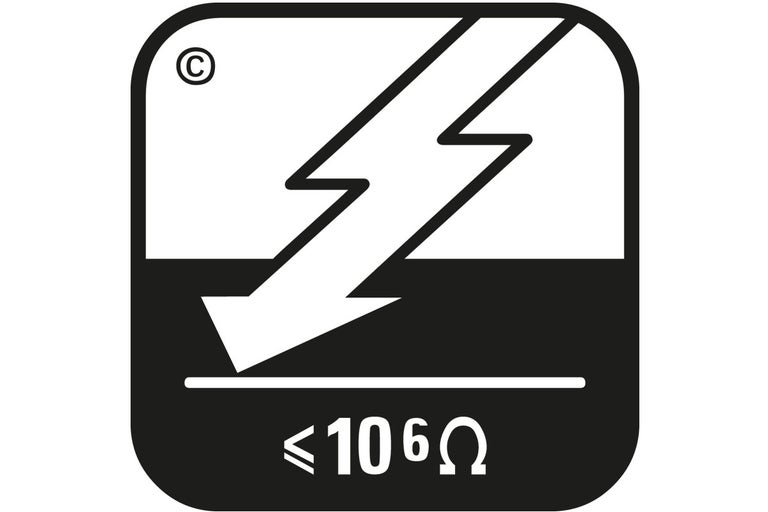 Symbol för läckmotstånd mindre än 10 upphöjt till 6 ohm