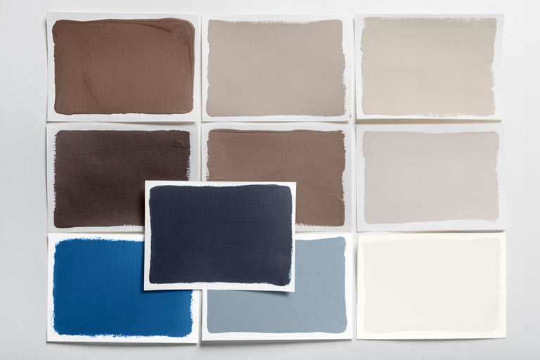 Färgprover med olika nyanser att välja mellan