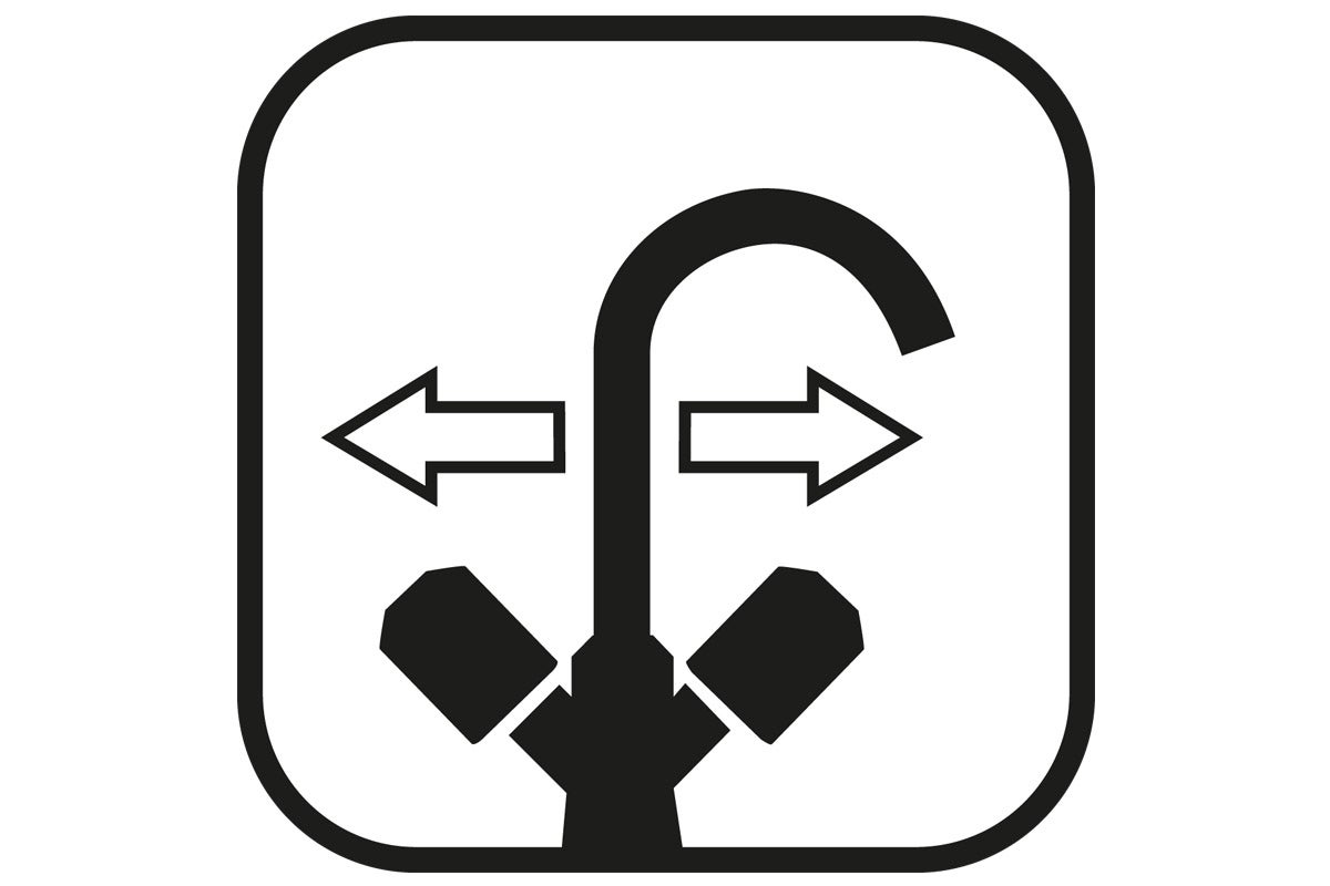 Symbol för blandare med två handtag