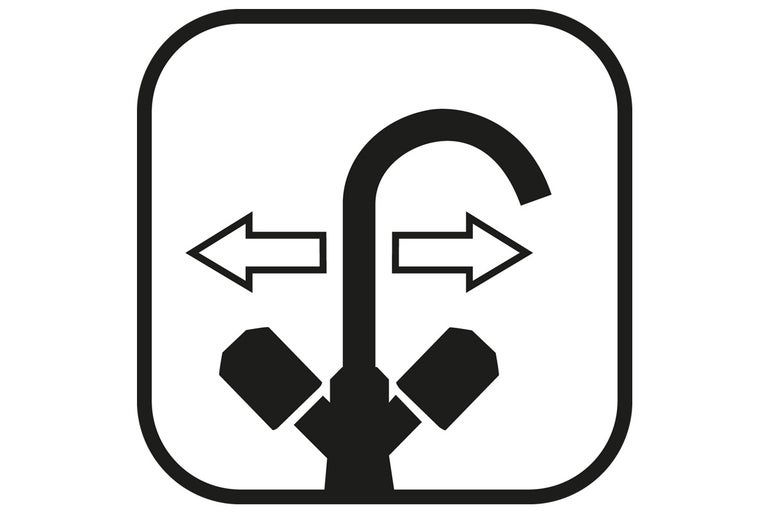Symbol för blandare med två handtag