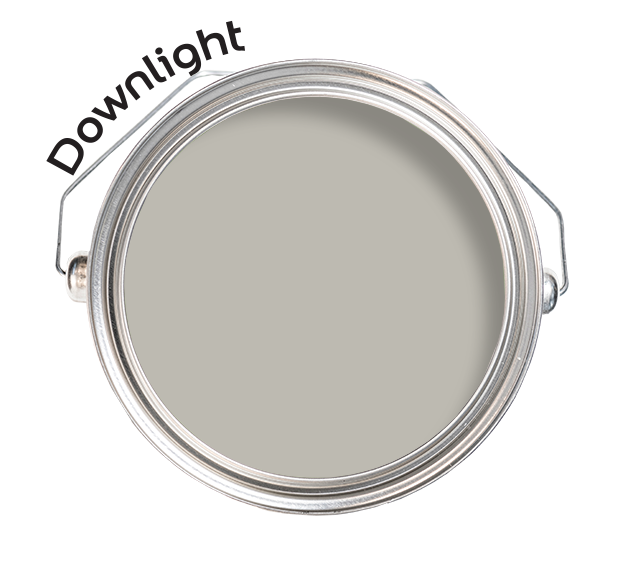 Färgburk med inskriptionen Downlight ovanifrån