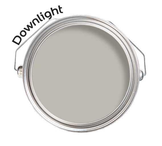 Färgburk med inskriptionen Downlight ovanifrån