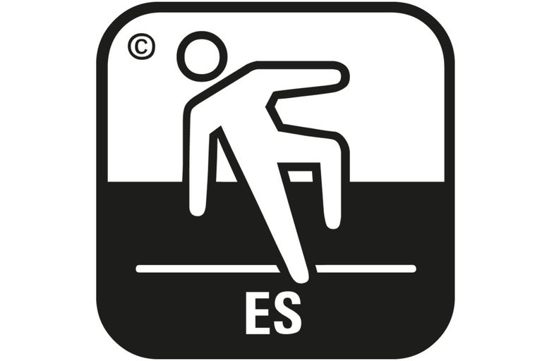 ES-symbol för halkmotstånd
