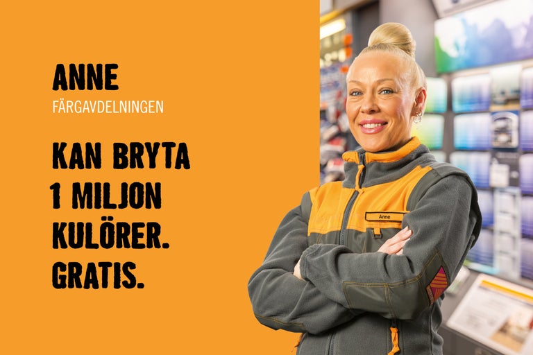 Bild på Anne från färgavdelningen som kan bryta en miljon kulörer. Gratis.
