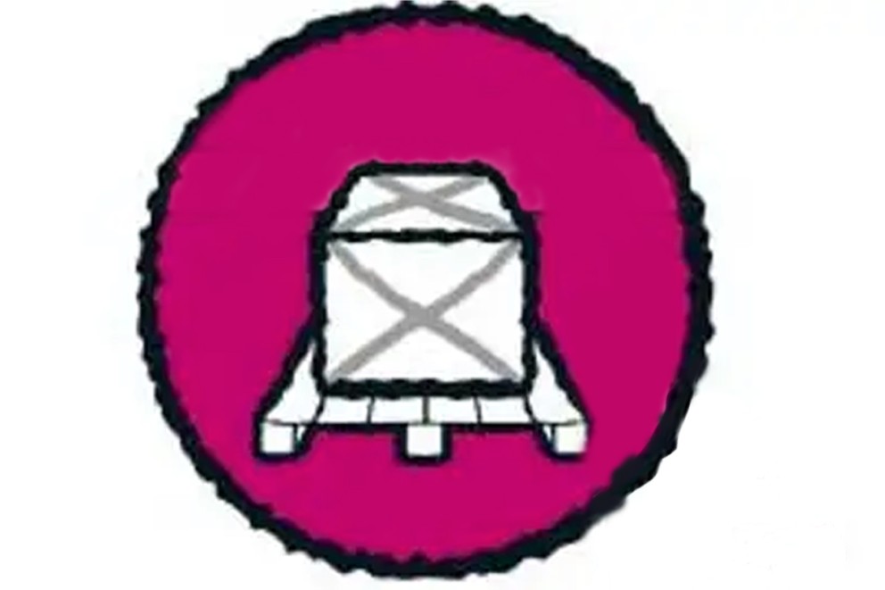 Symbol för leverans på pall
