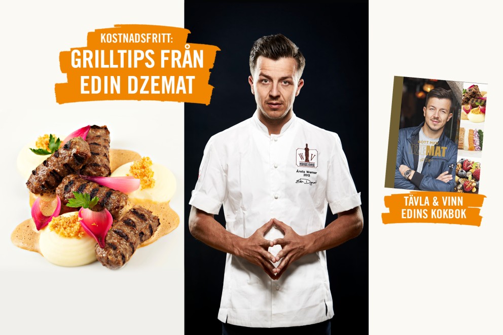 Kostnadsfria grilltips från Edin Dzemat och tävling om Edins kokbok