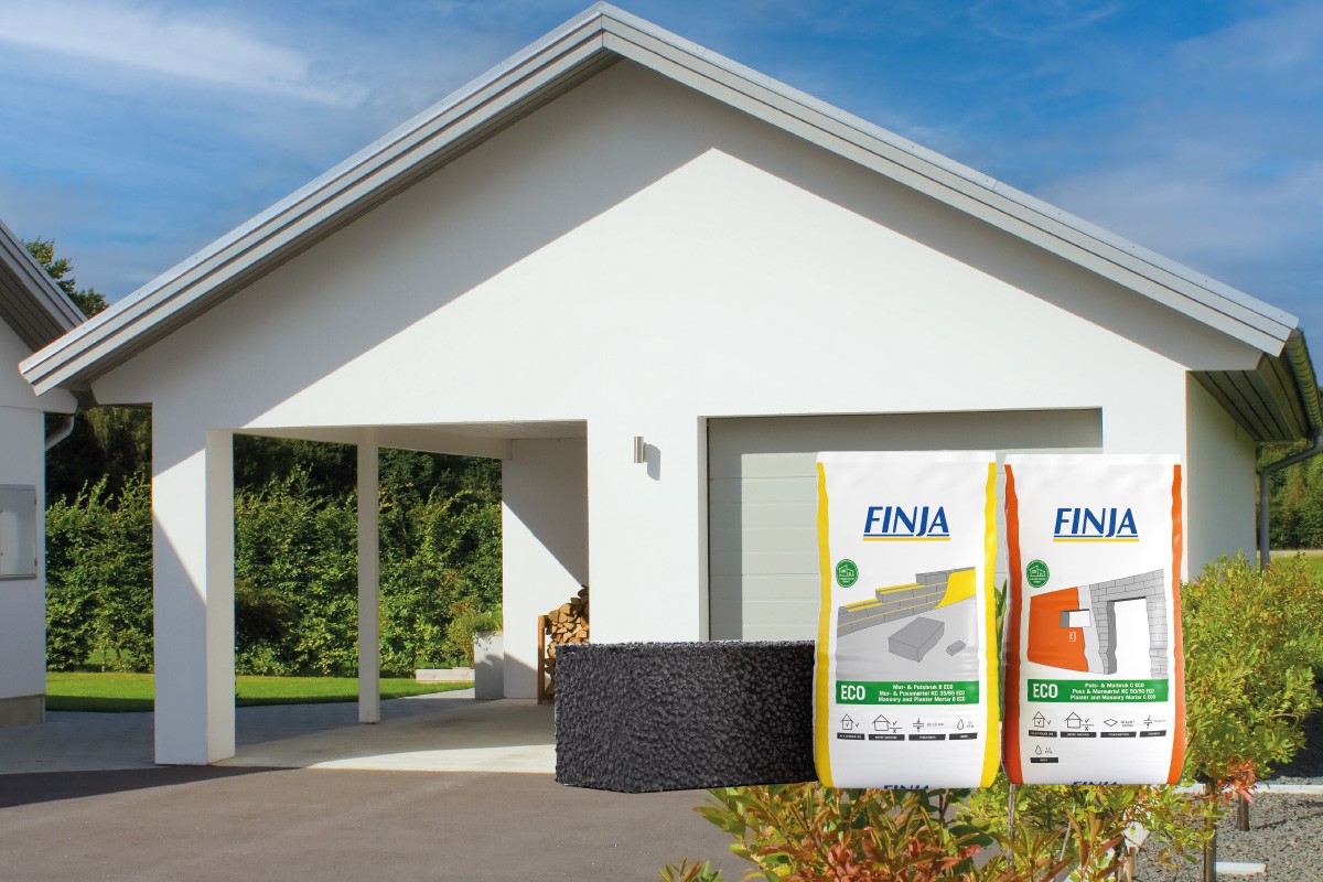 Mura och putsa hållbart med Finja | HORNBACH