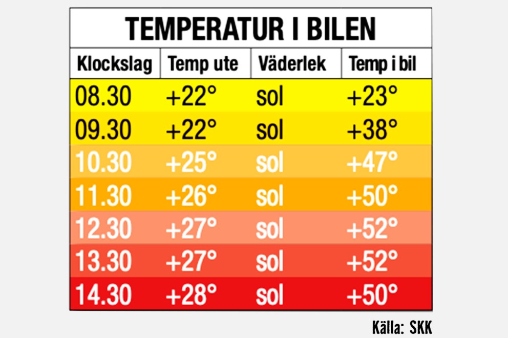 Temperatur i bil Temperatur i bil