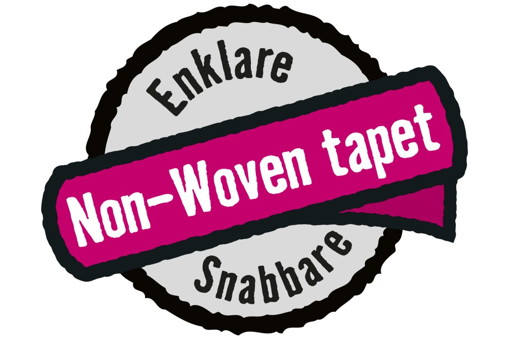 Non-woven tapet enklare snabbare bokstäver