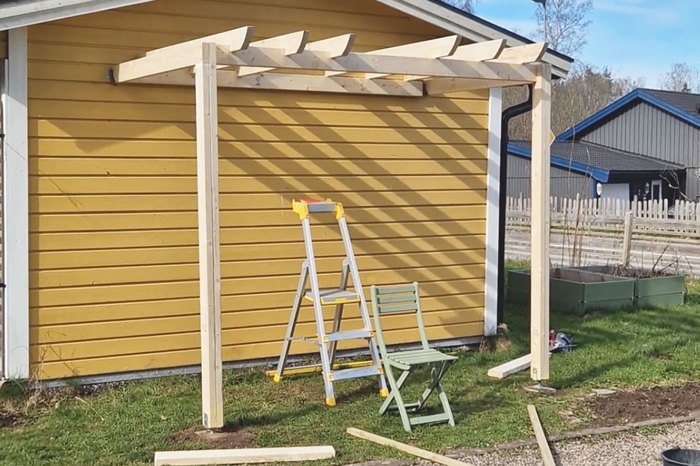 Pergolastommen nästan klar Pergolastommen nästan klar