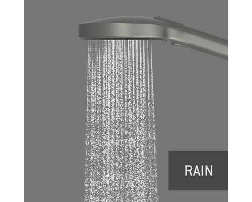 Handdusch med vattenstråle i regnläge