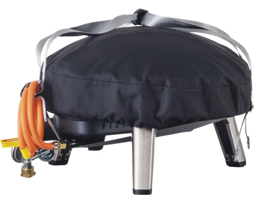 Gasolgrill med överdrag och gasslang