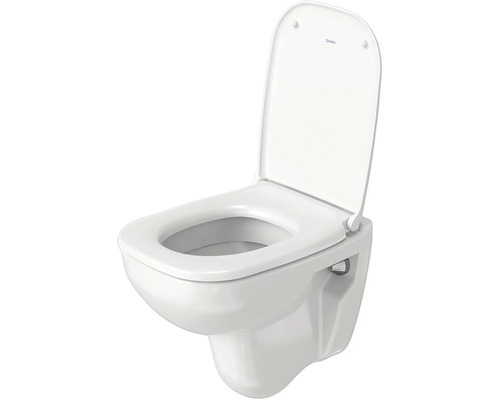 Vägghängd toalett med djup spolning, öppen spolkant och mjukstängningsfunktion