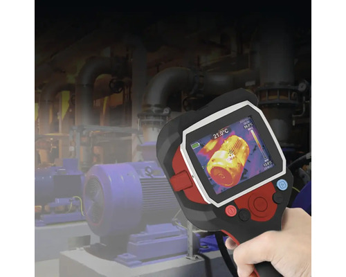 Värmekamera används för temperaturmätning av en motor