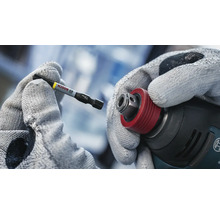 Bosch logotyp på en skruvmejselbits med bitshållare