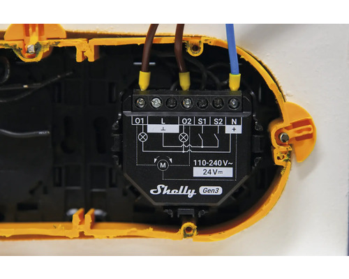 Shelly Gen3-brytare med elektriska kablar