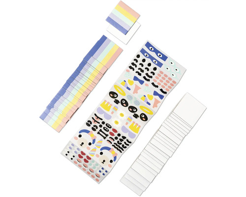 Klistermärkeskit med olika motiv