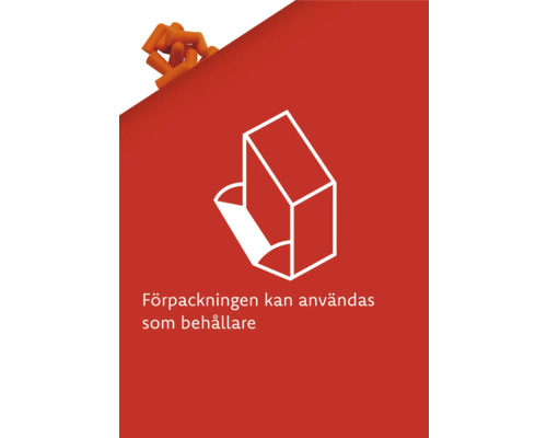 Symbol: Förpackningen kan användas som behållare