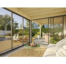 Paviljong PALMAKO Lenna Slide 16,6m² set 406 588x300cm doppimpregnerad grå