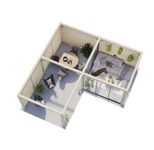 Paviljong PALMAKO Lenna Slide 24,9m² set 411 588x588cm doppimpregnerad brun