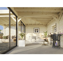 Paviljong PALMAKO Lenna Slide 24,9m² set 414 588x588cm doppimpregnerad grå