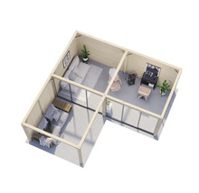 Paviljong PALMAKO Lenna Slide 24,9m² set 414 588x588cm doppimpregnerad grå