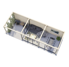 Paviljong PALMAKO Lenna Slide 24,9m² set 418 876x300cm obehandlad