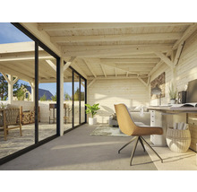 Paviljong PALMAKO Lenna Slide 24,9m² set 423 588x588cm obehandlad