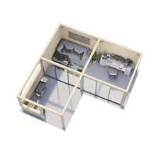 Paviljong PALMAKO Lenna Slide 24,9m² set 423 588x588cm obehandlad