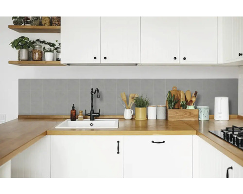 Väggplattor självhäftande D-C-FIX enfärgad ljusgrå 15,25x15,25cm 6st Väggplattor självhäftande D-C-FIX enfärgad ljusgrå 15,25x15,25cm 6st