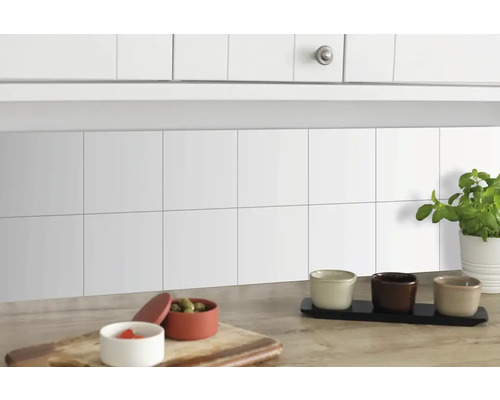 Väggplattor självhäftande D-C-FIX enfärgad vit 15,25x15,25cm 6st Väggplattor självhäftande D-C-FIX enfärgad vit 15,25x15,25cm 6st