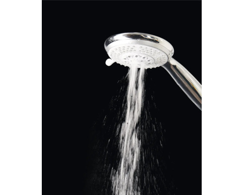 Duschmunstycke med rinnande vatten