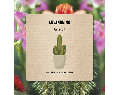 Användningsinstruktioner för kaktusar och suckulenter