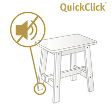 Illustration av en pall med symbolen för ljudreducering