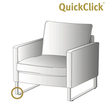 Bild av en fåtölj med QuickClick-logotyp
