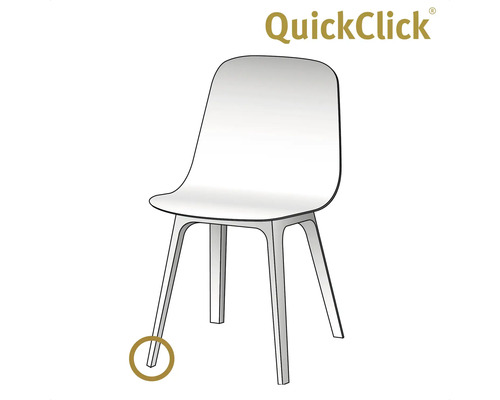 Stol med QuickClick-logotyp