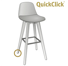 Barstol med sittdyna och träben