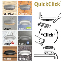 QuickClick glidvarianter och monteringsanvisningar