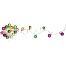 Ljusslinga med färgade julkulor