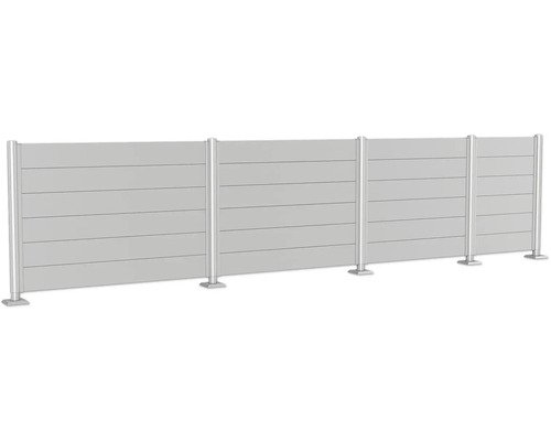 Trädgårdsskärm med horisontella element