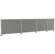 Sichtskyddsstaket av aluminium med horisontella lameller