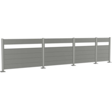 Aluminium staket med horisontella lameller