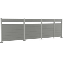 Sichtskyddsstaket av aluminium med horisontella lameller