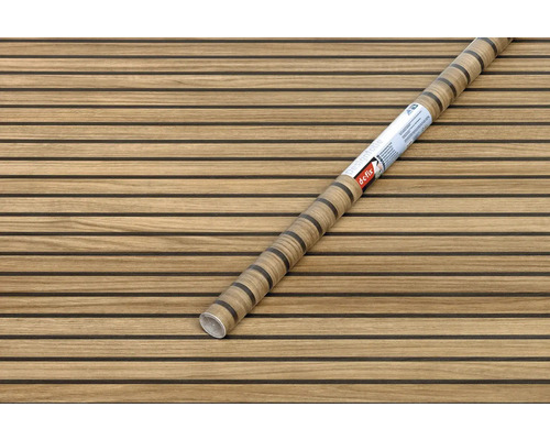 Designfolie med träutseende och mörka fogar