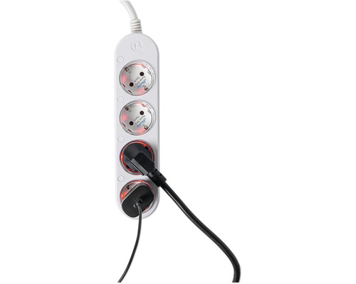 Grenuttag med anslutna nätkontakter