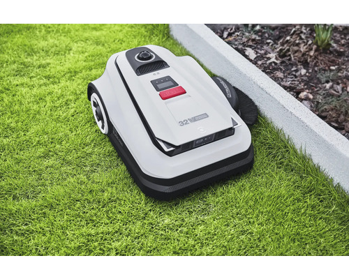 Robotgräsklippare på gräsmatta